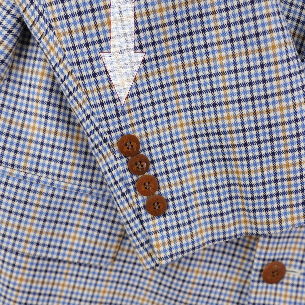 Brooks Brothers SaxXon Wool Sport Coat 42R 1818 Madison Blue Orange Glen Plaid - Picture 9 of 15